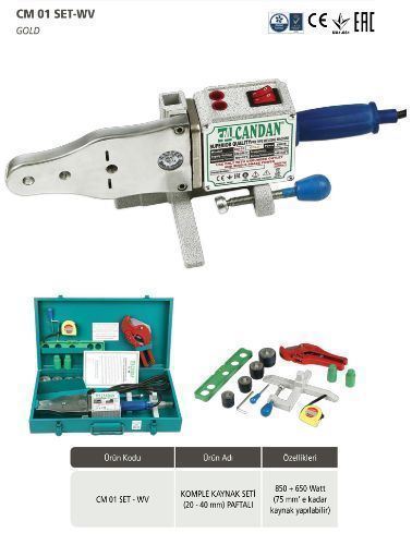 CANDAN PVC BORU KAYNAK MAKİNASI CM-01 SET